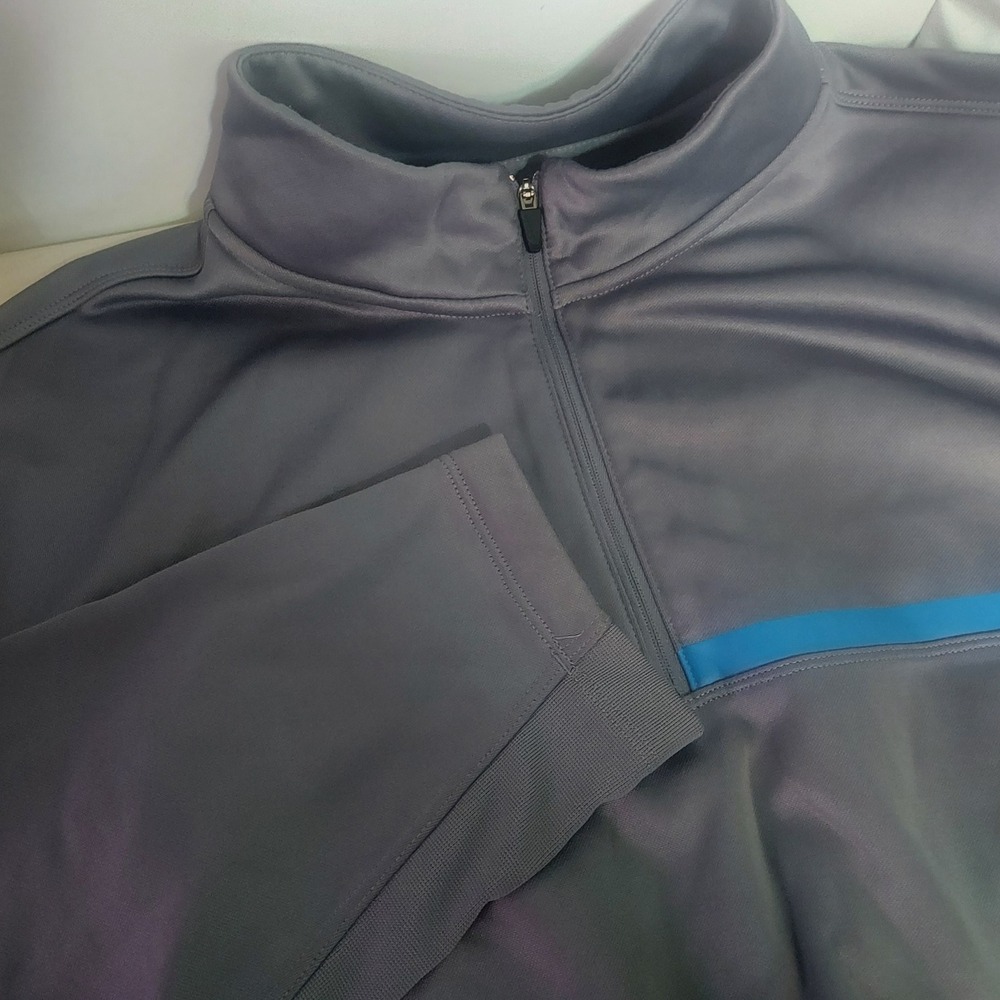 Nike Gray Pullover Quarter Zip Long Sleeve Golf‎ Jacket Mens